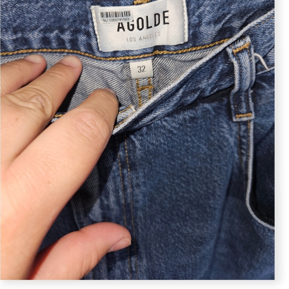 AGOLDE Minka Cargo Wide Leg Jeans, Size 32, Medium Wash, EUC - Picture 4 of 8